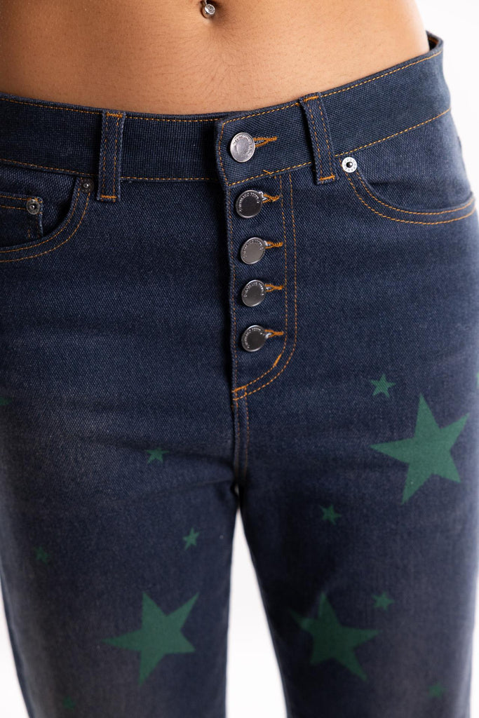Jeans modello Loose blu stelle verdi 31FW25 BLU SCURO ROSSANO PERINI 
