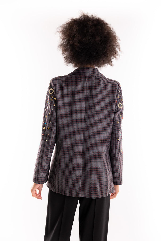 Giacca quadretto strass multicolor 15110 MULTICOLOR 5 PROGRESS 