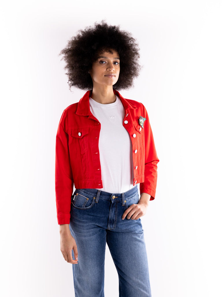Giubbino in denim rosso FONZYE ROSSO IL THE' DELLE 5 