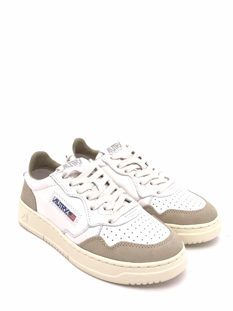 Sneakers medalist low in pelle bianca e suede sponge AULW-GS44 BIANCO/BEIGE AUTRY 