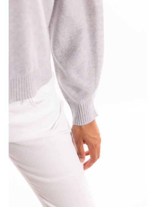 Maglia Febo a collo alto in cashmere grigio chiaro 2523366112200 003GRIGIO CHIARO MARELLA 