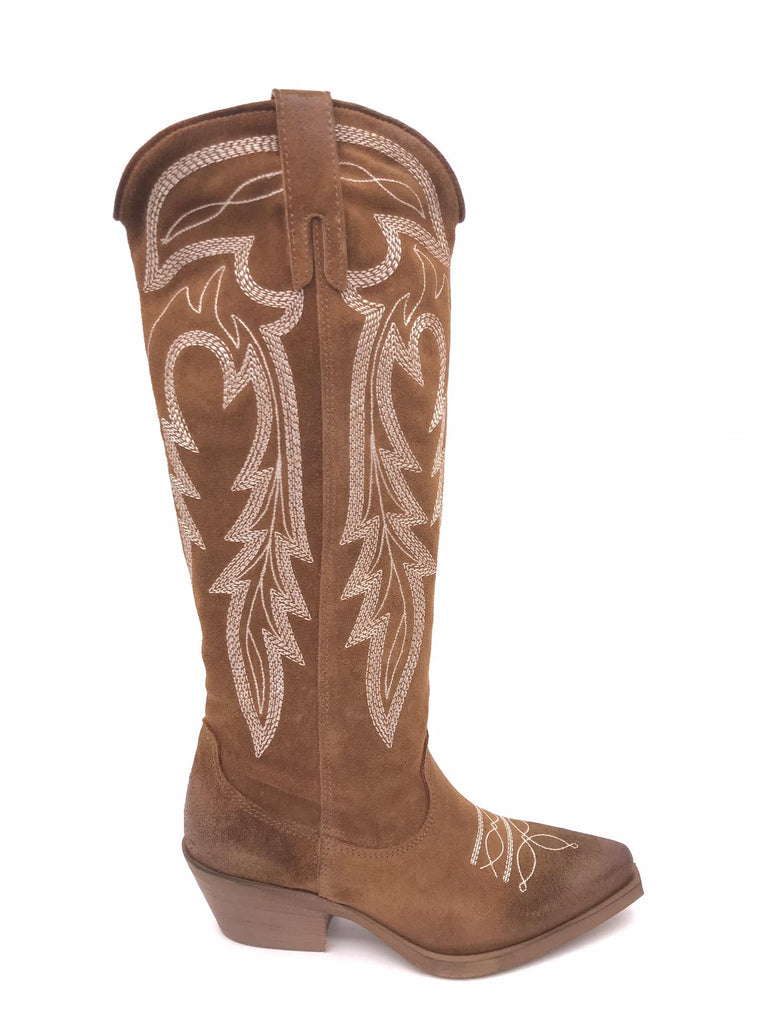 Texano alto in crosta cuoio DX217B CUOIO METISSE 