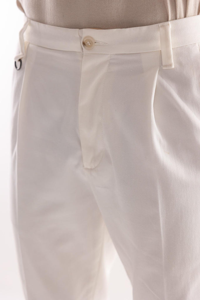 Pantalone japan panna B121 PANNA PAOLO PECORA 