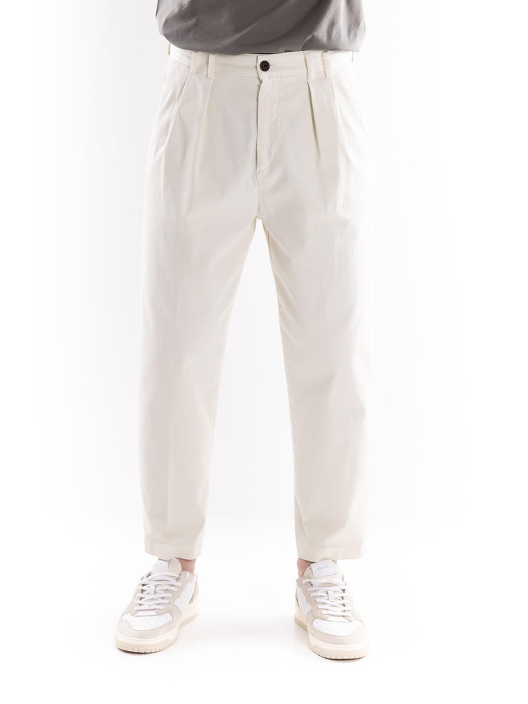 Pantalone uomo le Nacchere bianco OF1S2S5P018 LATTE OUTFIT 