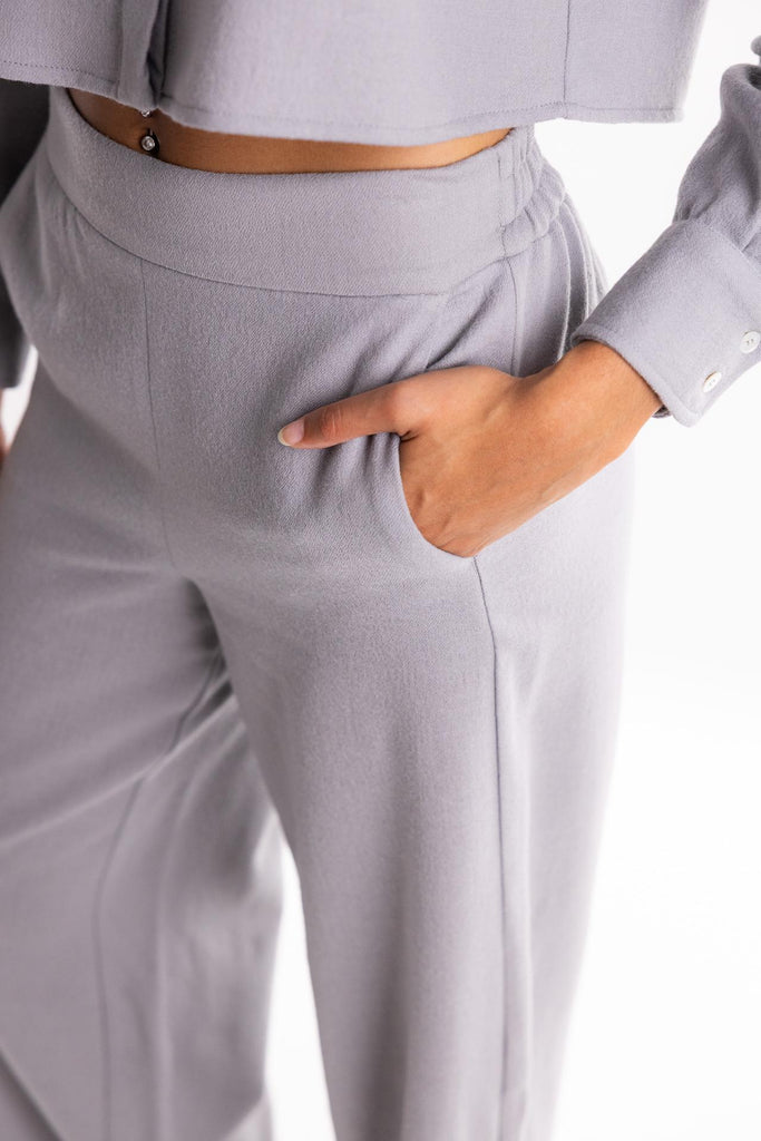 Pantalone a palazzo Cirilla grigio chiaro 2523136112200 002GRIGIO CHIARO MARELLA 