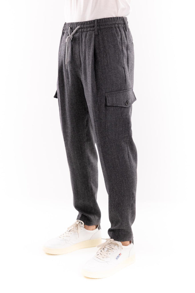 Pantalone cargo misto lana antracite OF1F2W5P033 ANTRACITE OUTFIT 