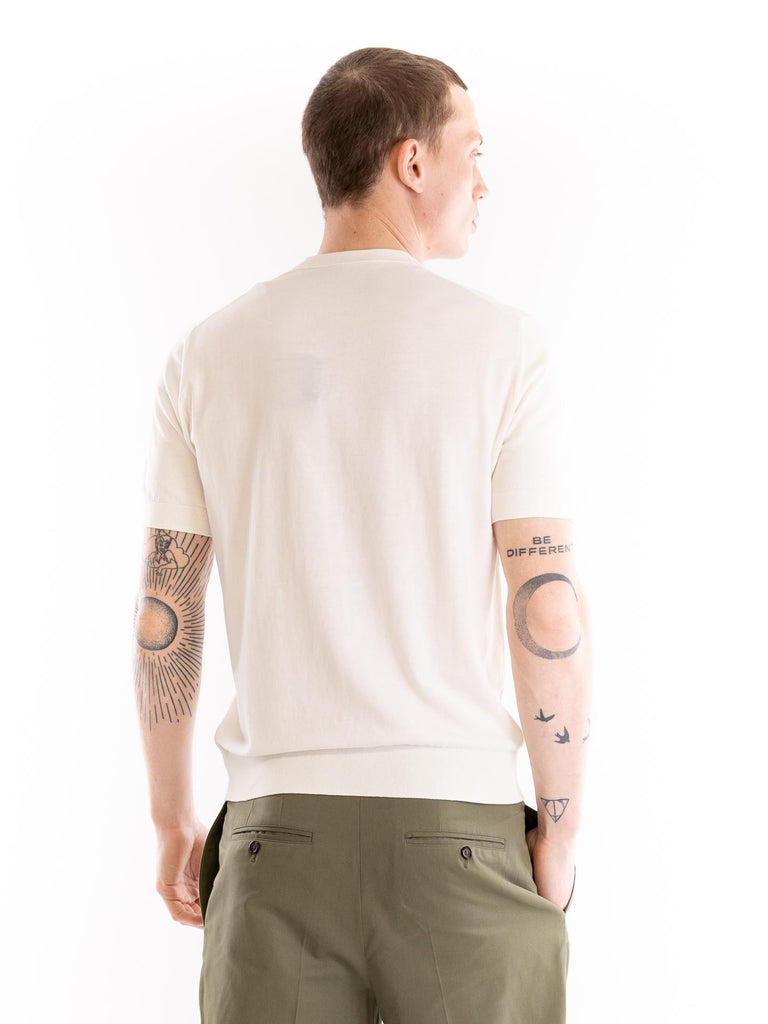 Maglia uomo girocollo in filo panna A009 F1001102 PAOLO PECORA 