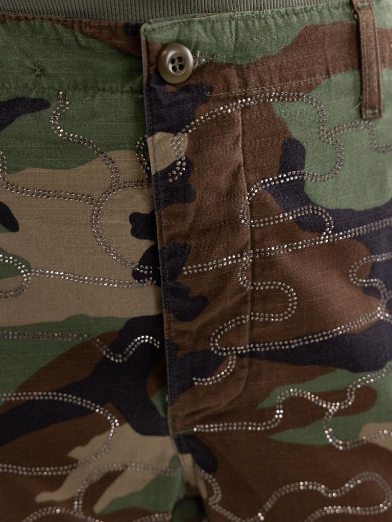 Pantalone donna cargo limited edition camouflage fake BUS25092 CAMOUFLAGE BRAND UNIQUE 