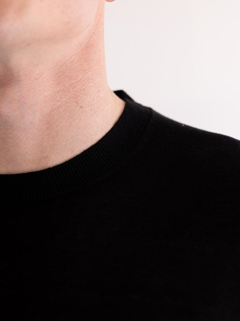 Maglia uomo girocollo seta nero A002 F2009000 PAOLO PECORA 