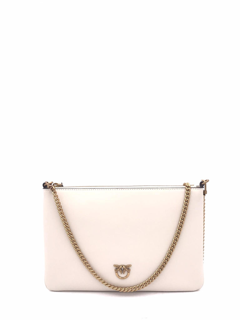 Bustina flat classic con zip bianca 100455 A0F1BIANCA PINKO 