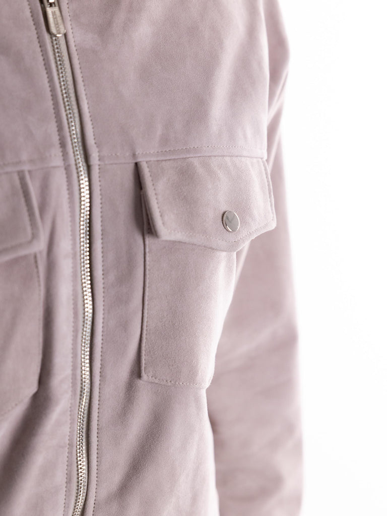 Bomber donna in camoscio nude