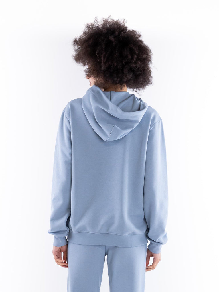 Felpa donna cappuccio azzurro polvere HMABW01401 TMTF0009BL50 HINNOMINATE 