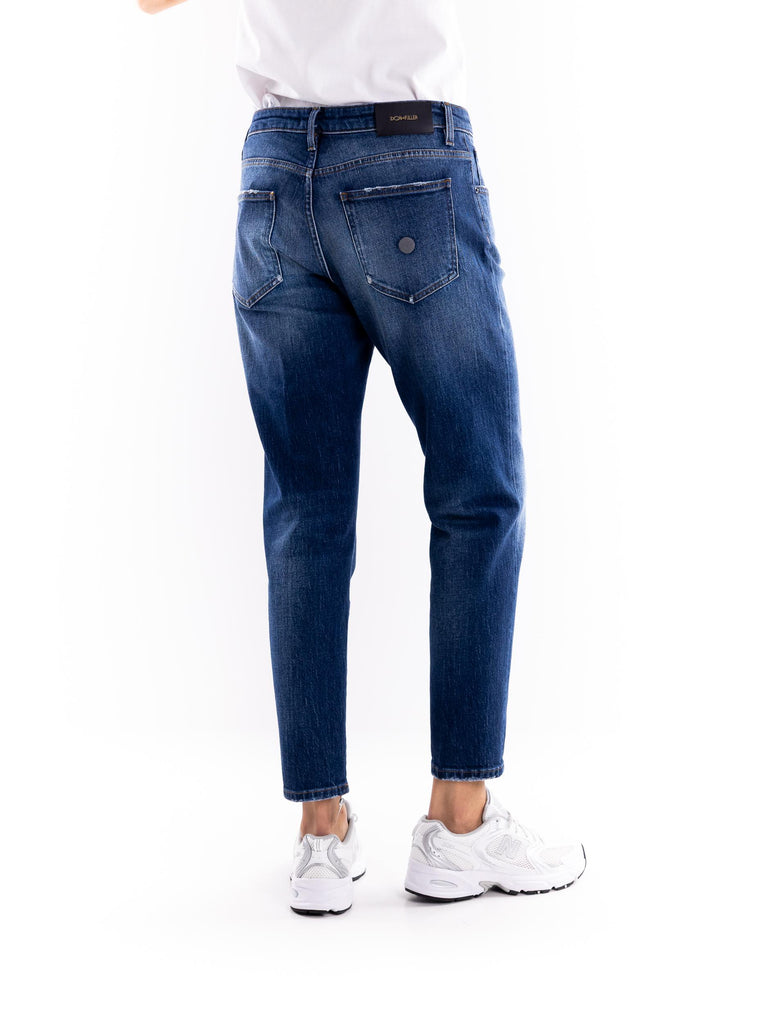 Jeans donna marika boyfriend mid blu FW1823 DTFCHABLU DON THE FULLER 