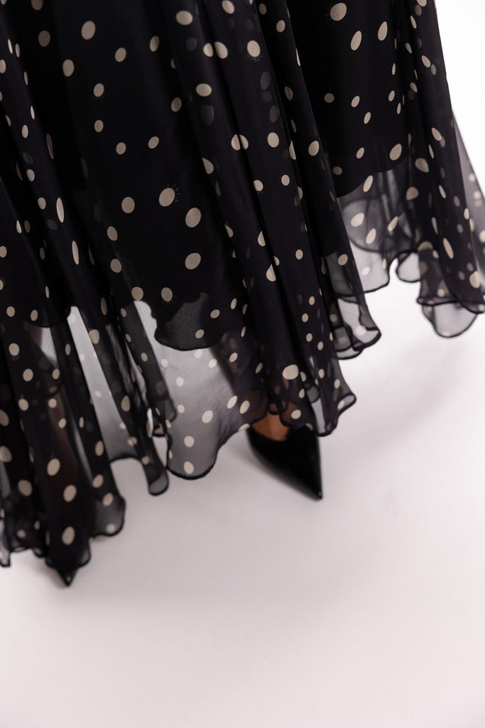 Gonna lunga black pois 15005 NERO 5 PROGRESS 