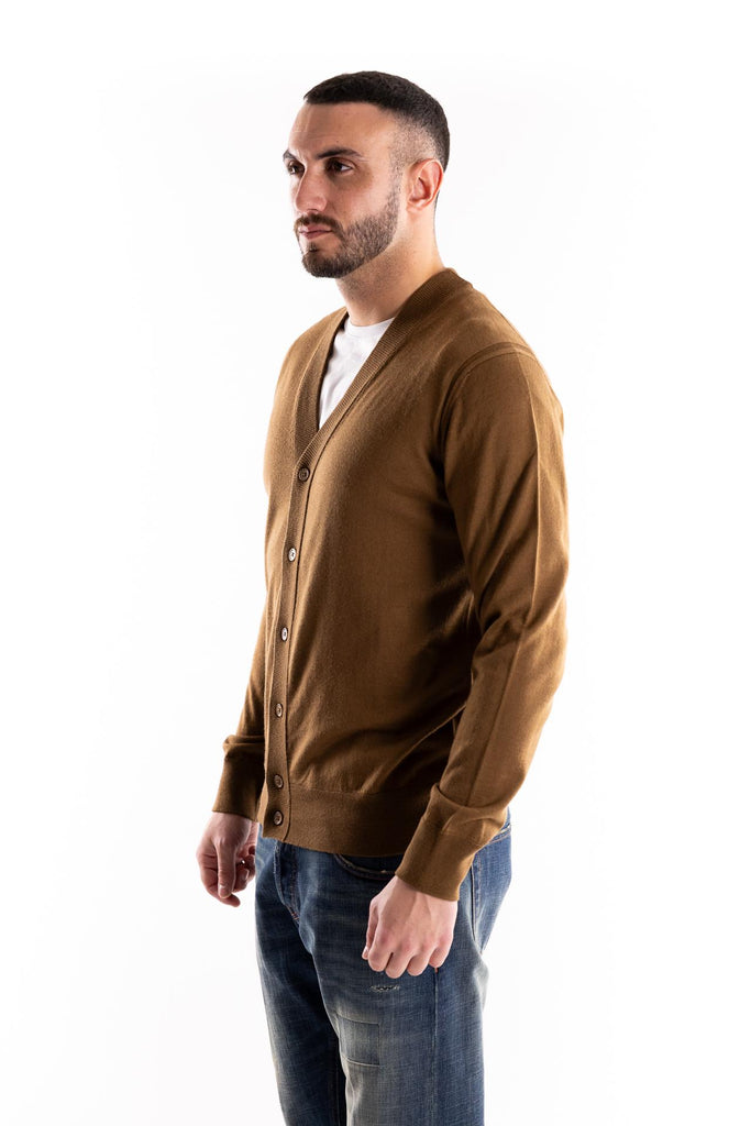 Maglia cardigan finezza 16 nocciola A005 NOCCIOLA PAOLO PECORA 