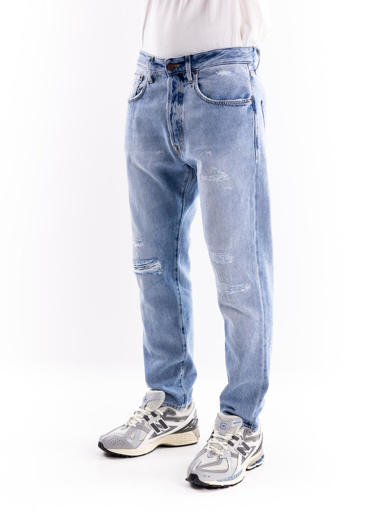 Jeans uomo Rico azzurro chiaro con rotture M0351 A583AZZURRO People 
