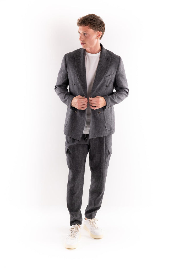 Pantalone cargo misto lana antracite OF1F2W5P033 ANTRACITE OUTFIT 