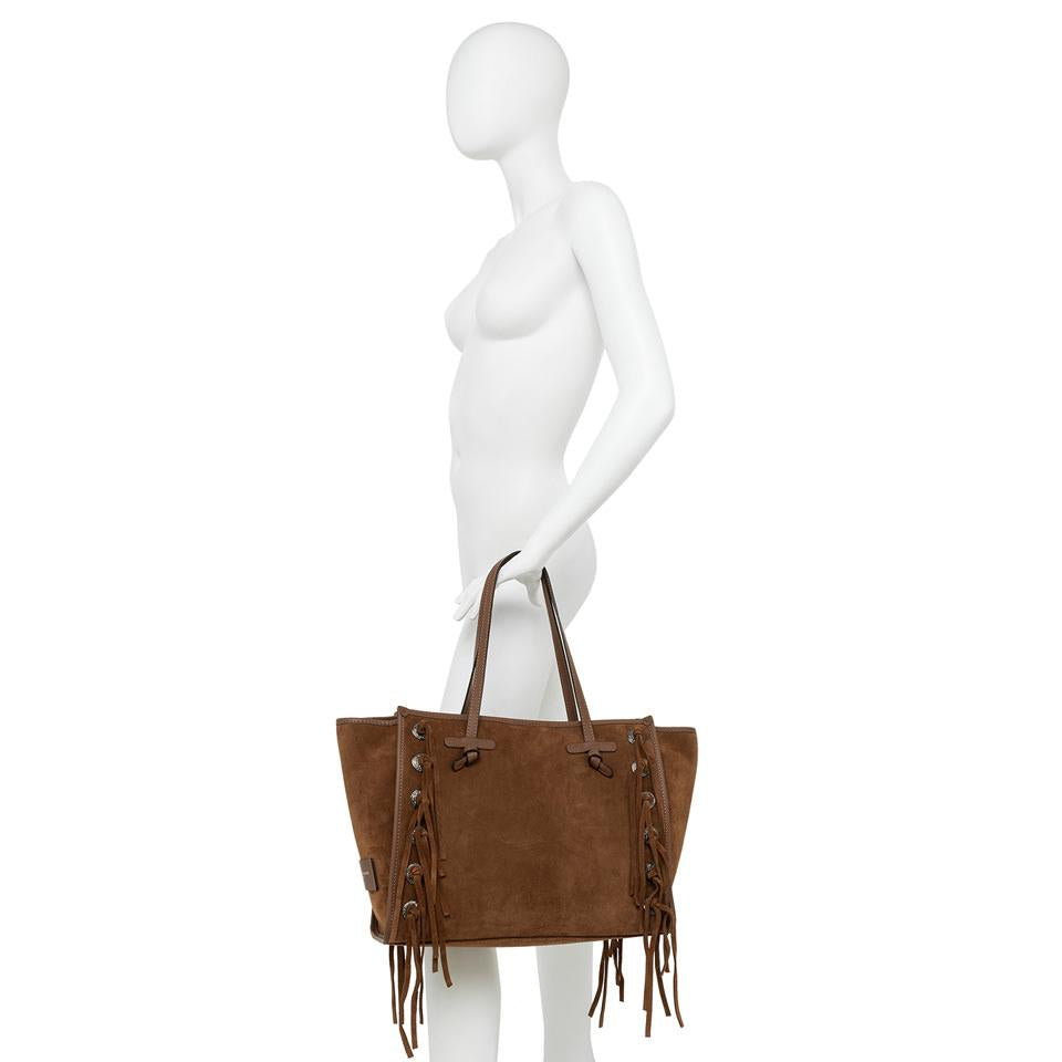 Borsa Marcella cognac con frange BS12080 COGNAC GIANNI CHIARINI 
