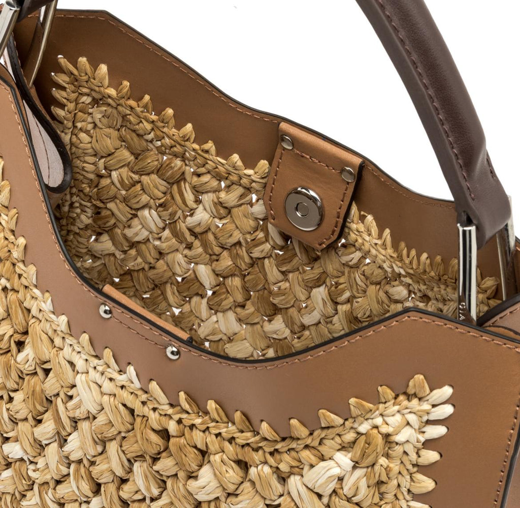Borsa Aurora raffia naturale BS11415 CUOIO GIANNI CHIARINI 