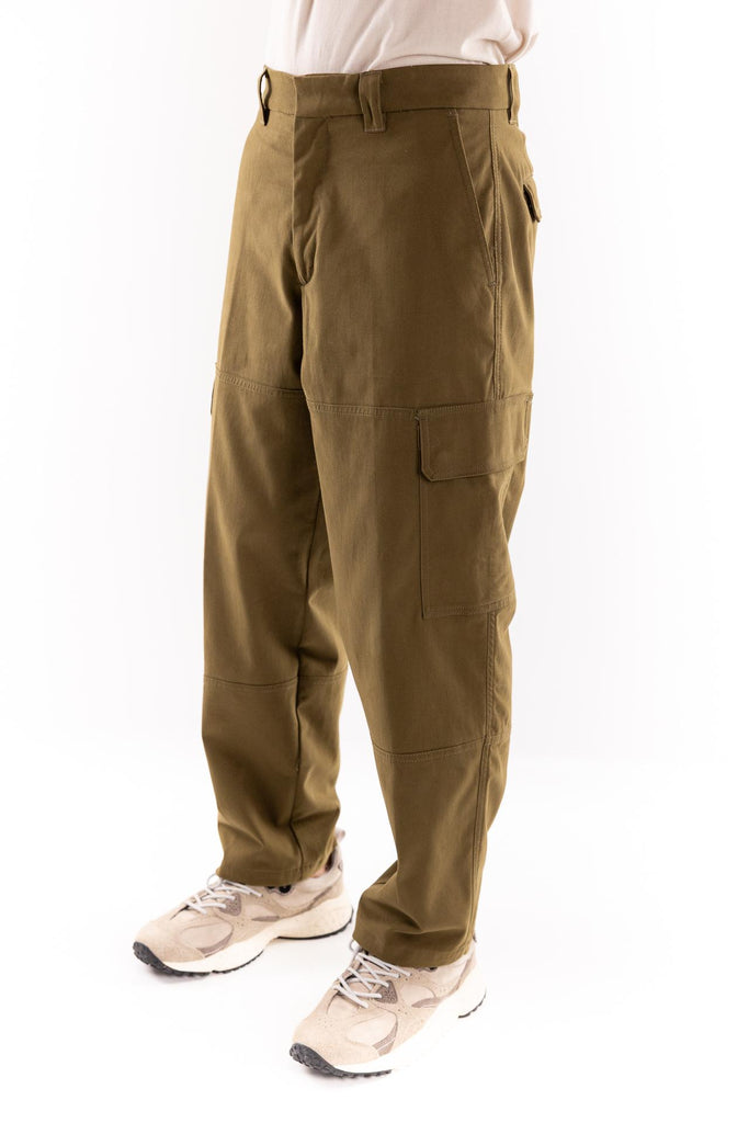 Pantalone cargo in tessuto verde marcio B071 VERDE MARCIO PAOLO PECORA 