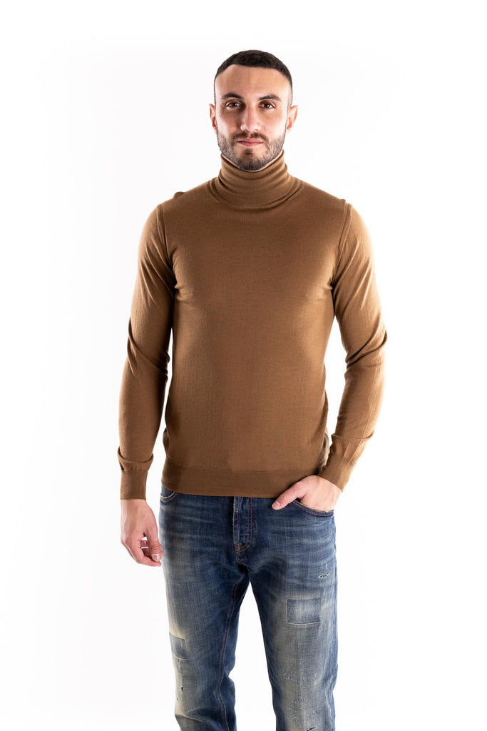 Maglia lupetto finezza 16 color cammello A003 CAMMELLO PAOLO PECORA 