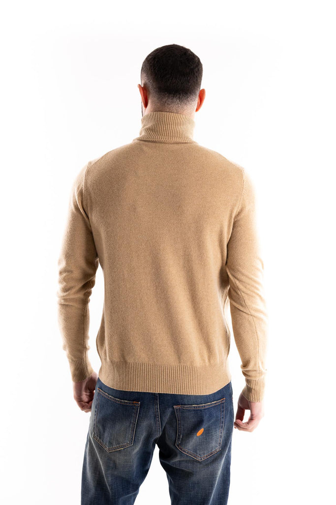 Maglia lupetto in lana media pesantezza cammello A032 CAMMELLO PAOLO PECORA 