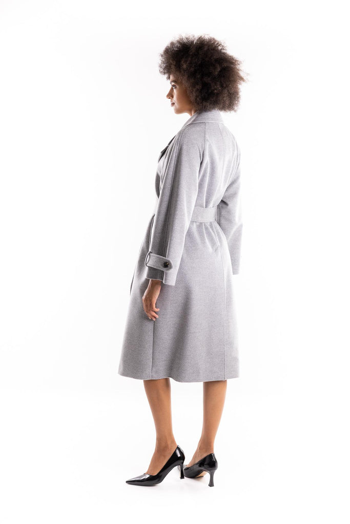 Cappotto Tenna in drap di lana e cashmere grigio melange 2523016071200 002GRIGIO MARELLA 