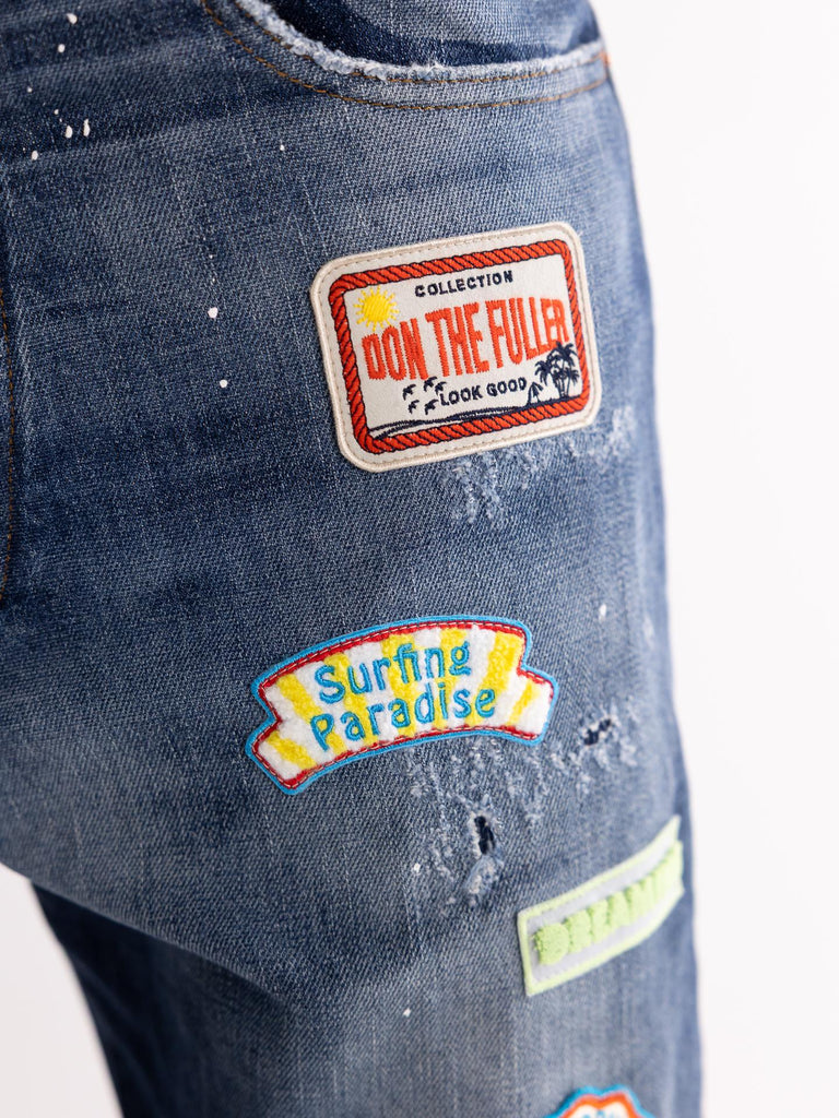 Jeans uomo Orlando blu con patch M2S4023 BLU DON THE FULLER 