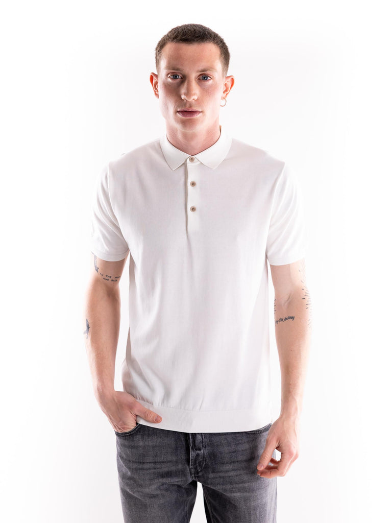 Maglia uomo polo Nito in filo bianca NITO/1 BIANCO PEOPLE OF SHIBUYA 