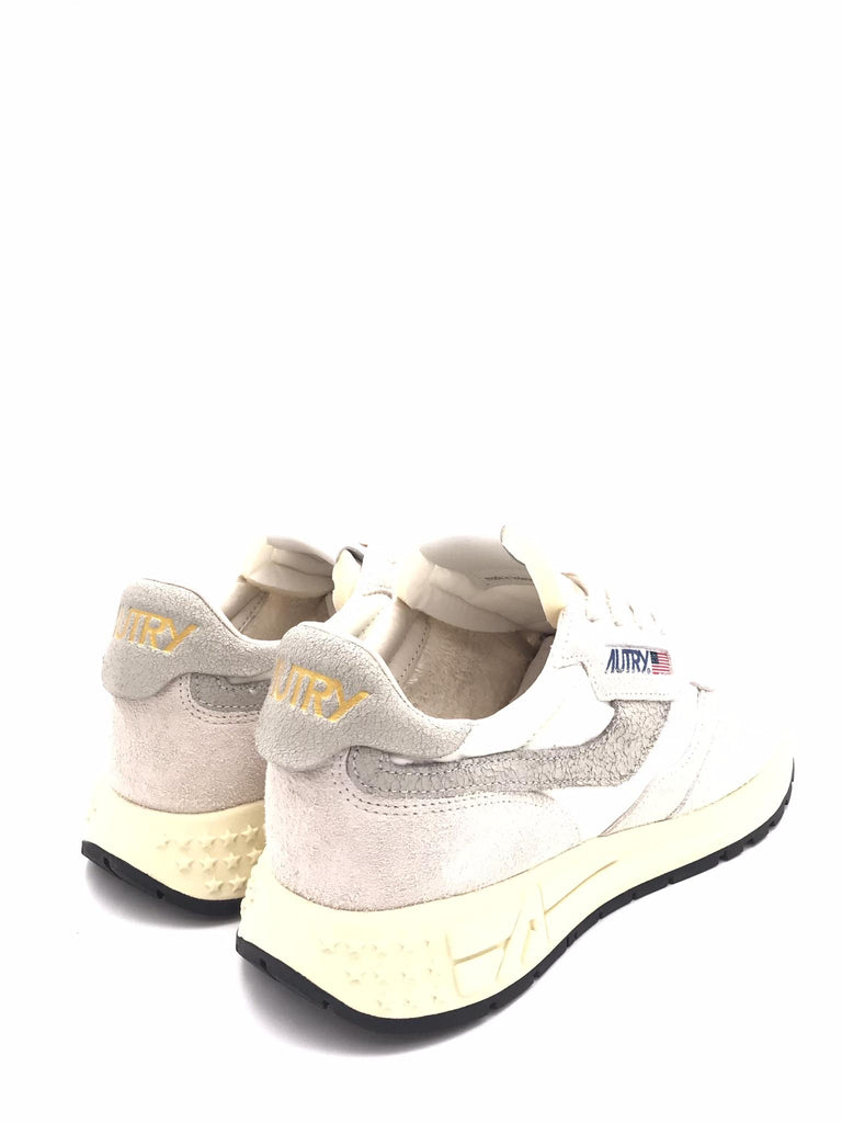Sneakers Reelwind low in suede, nylon e pelle bianca con dettagli grigio chiaro WWLM-NC04 BIANCA AUTRY 