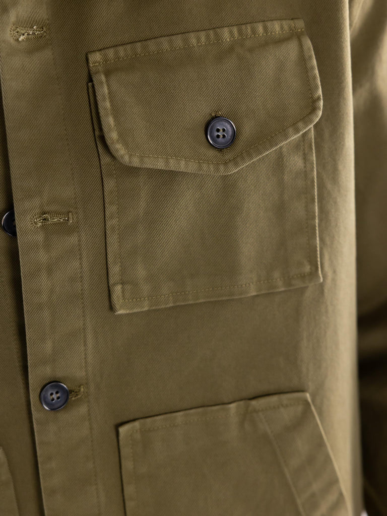 Over shirt uomo verde militare S5U507 MILITARE THE EDITOR 