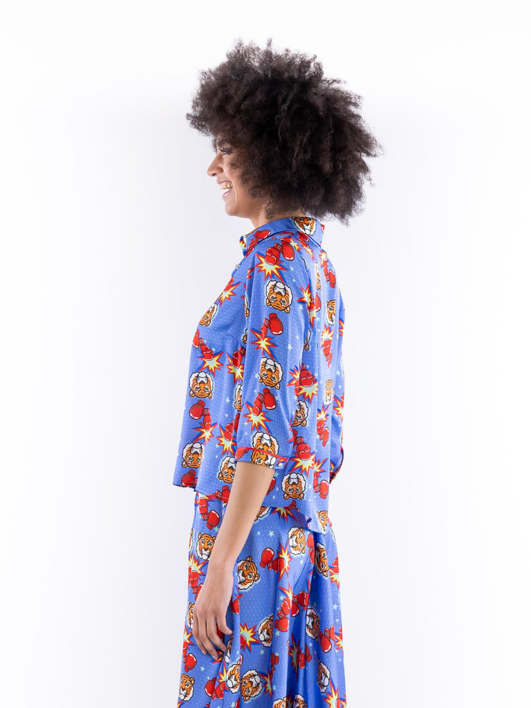 Camicia Spoon fantasia Tiger blu SPOON 25BLUETTE IL THE' DELLE 5 