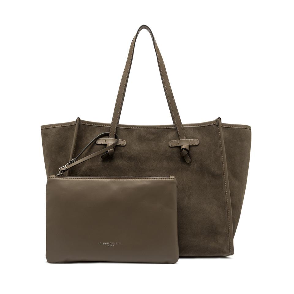 Borsa Marcella in pelle scamosciata daino BS8990 TAUPE GIANNI CHIARINI 