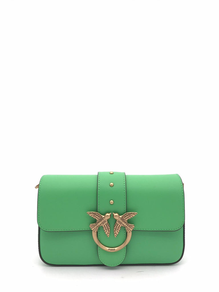 Borsa love one mini slouchy verde 104340 A0QOVERDE ACCESO PINKO 