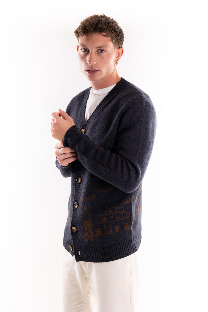 Maglia cardigan Cowbo blu TOCOM VRS COWBOBLU TOOCO 
