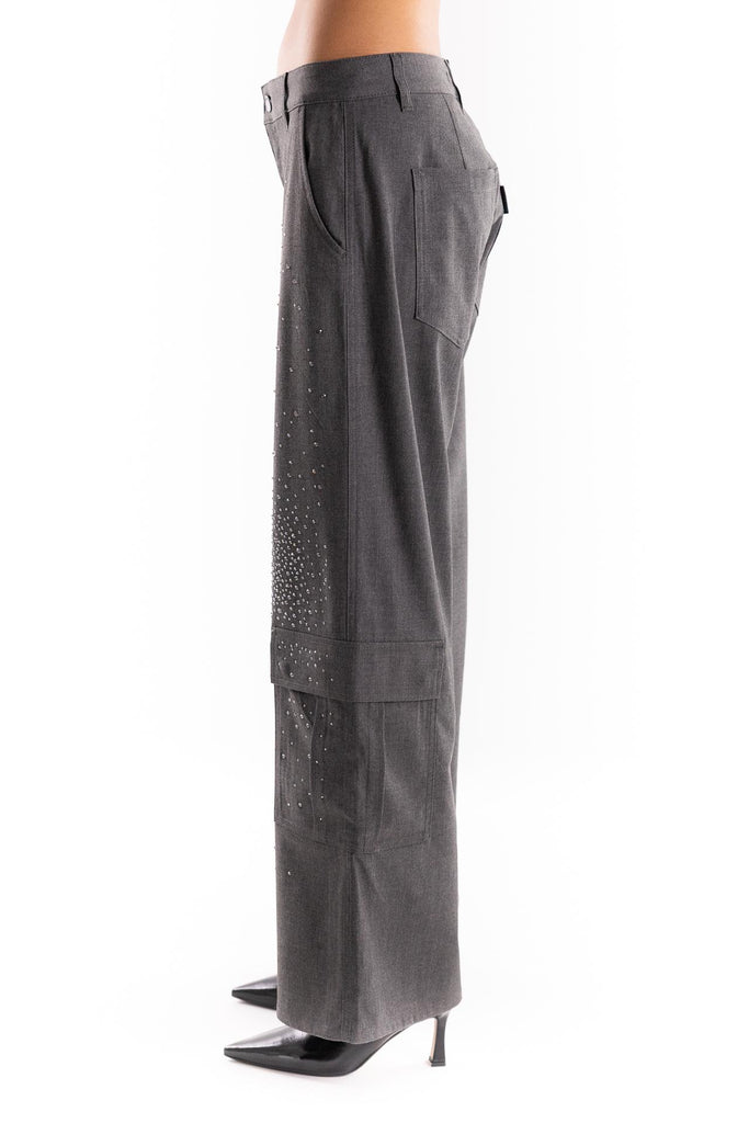 Pantalone cargo antracite strass 17FW25 ANTRACITE ROSSANO PERINI 