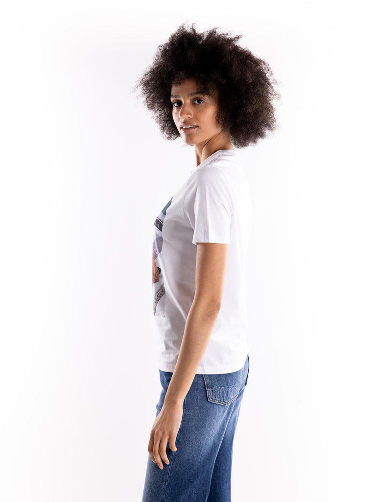 t-shirt donna stampa Plag UTEE 835BIANCO ELITE' 