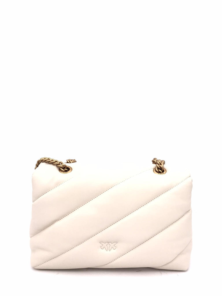 Borsa media love puff maxi quilt bianca 100038 A0F2BIANCA PINKO 
