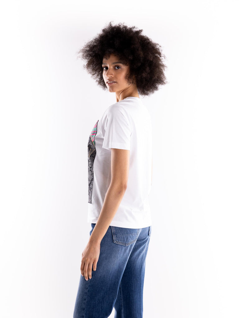 T-shirt donna Equos bianca ORGA EQUOS BASTILLE 