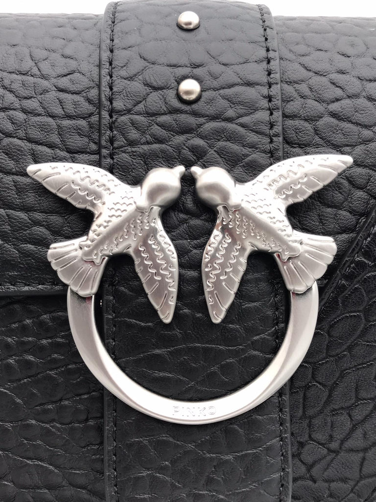 Borsa love one classic slouchy nera 104524 A2JUNERO PINKO 