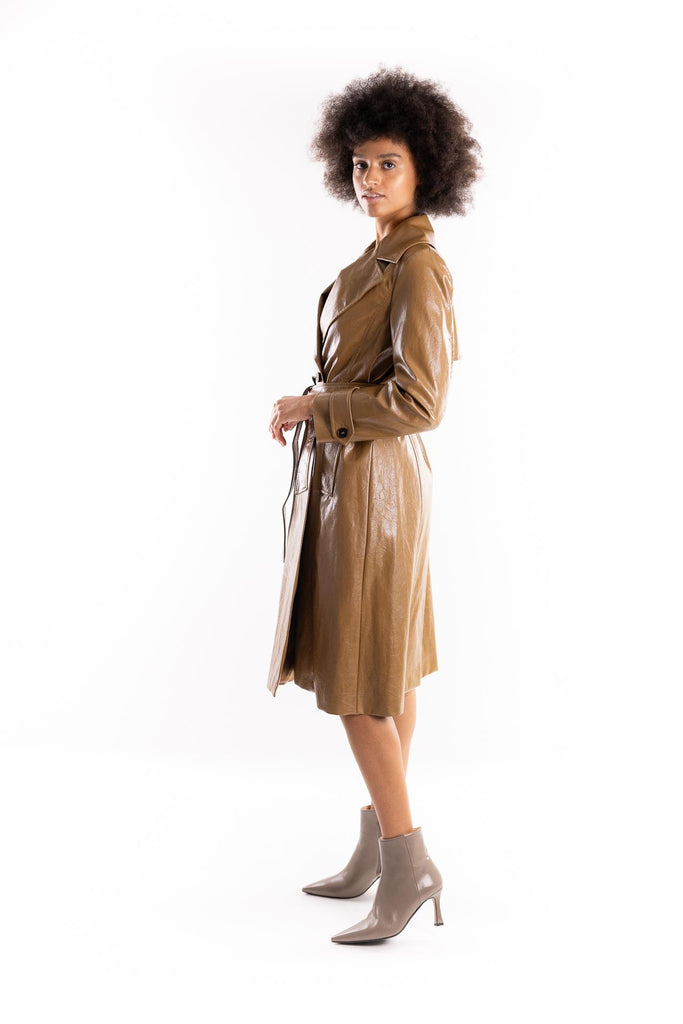 Trench Soledad doppiopetto cammello 2523126011200 002CAMEL MARELLA 