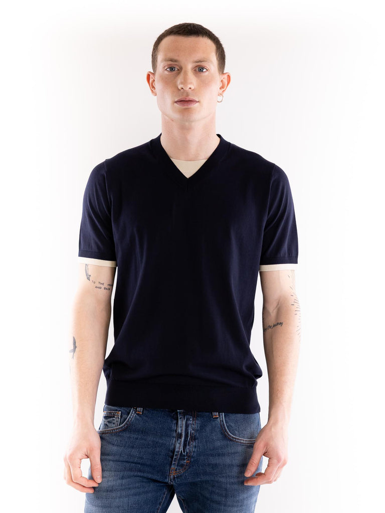 Maglia pullover uomo blu A005 F1006685 PAOLO PECORA 