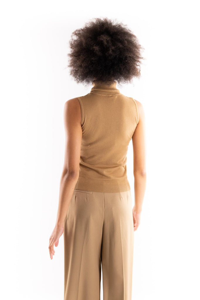 Maglia lupetto smanicato cammello MILTA CAMMELLO H2O 