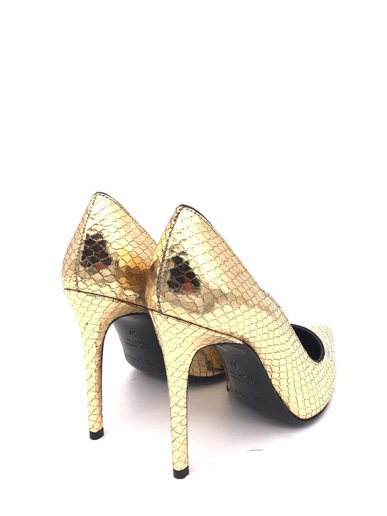 Decolletè in pelle stampata pitone oro ANNY ORO ROBERTO FESTA 