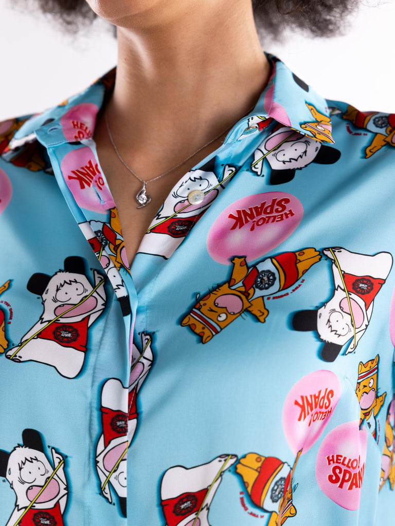 Camicia spoon hello spenk azzurra SPOON SPENK AZZURRO IL THE' DELLE 5 