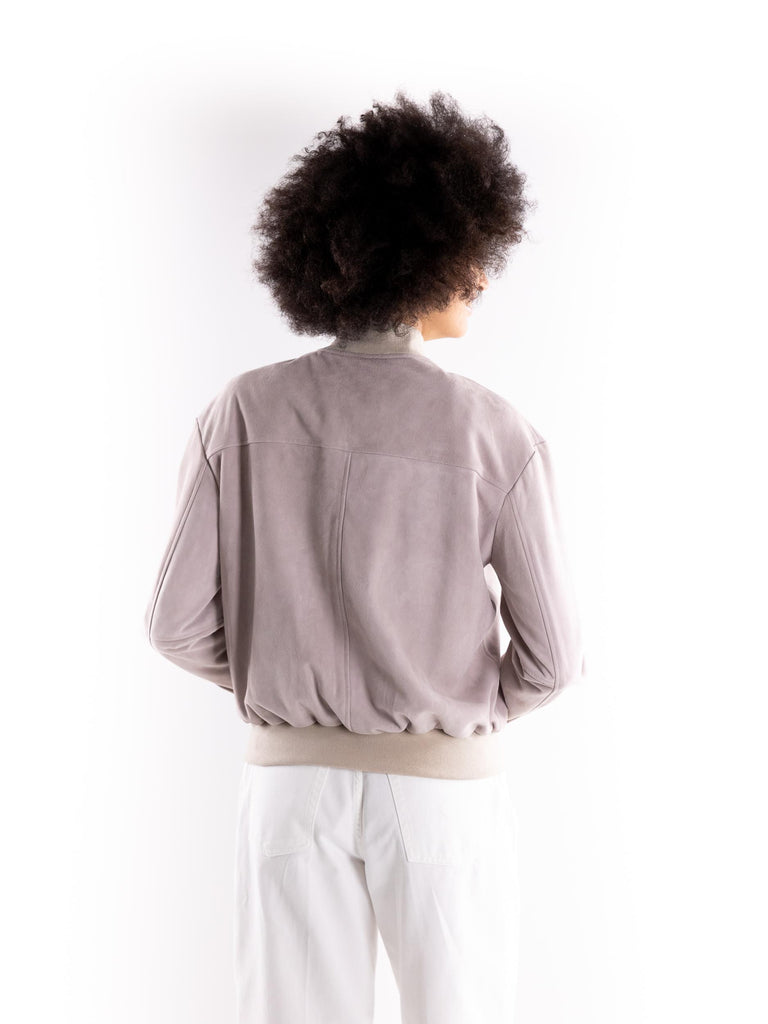 Bomber donna in camoscio nude