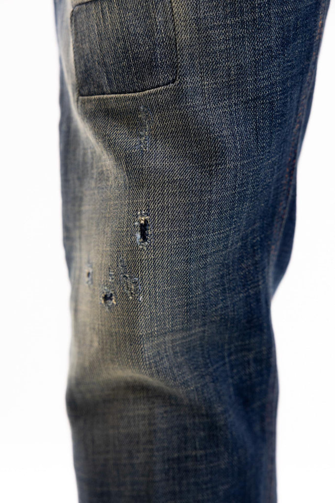 Jeans yaren blu scuro sabbiato M2F5013 BLU SCURO DON THE FULLER 