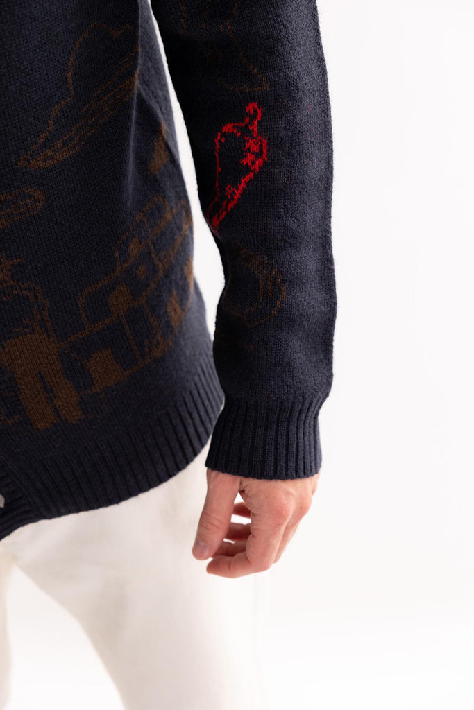 Maglia cardigan Cowbo blu TOCOM VRS COWBOBLU TOOCO 