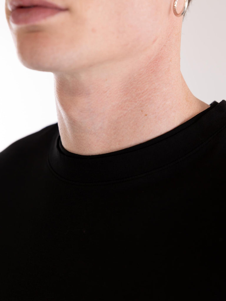 T-shirt uomo jersey nera F041 40379000 PAOLO PECORA 