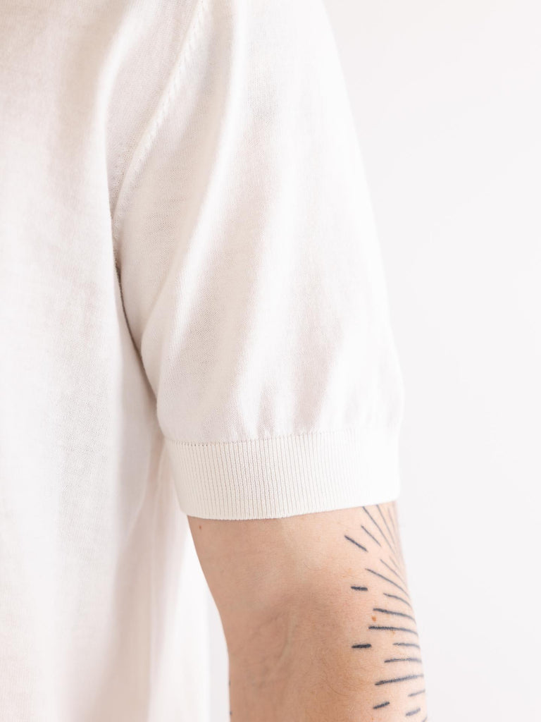 Maglia polo uomo panna